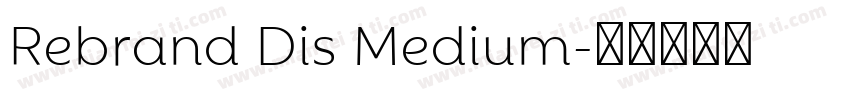 Rebrand Dis Medium字体转换